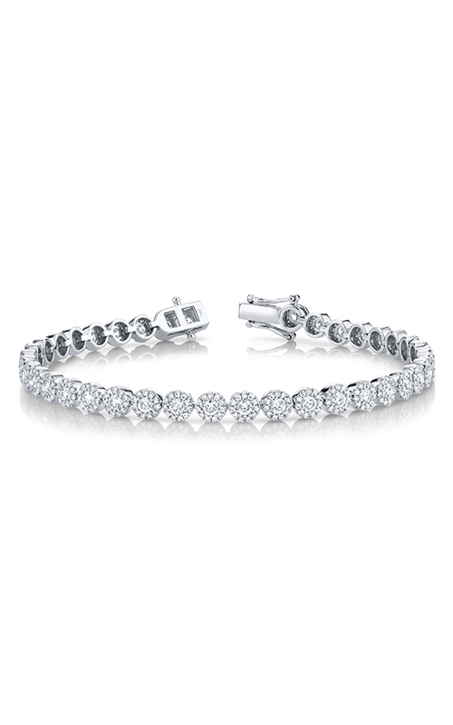 A white gold diamond tennis bracelet